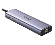 UGREEN Adapter 6w1 CM512 USB-C /3x USB A 3.0 HDMI RJ45 PD Converter - 1488896 - zdjęcie 3